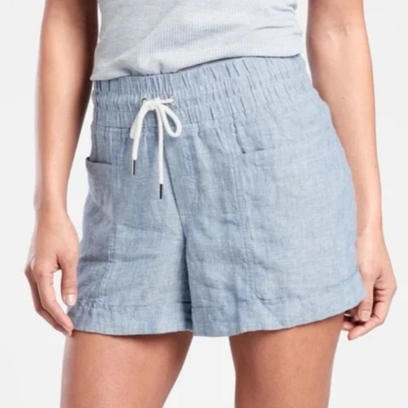 Athleta Cabo Linen 4” Shorts Women’s Size 4 - Picture 1 of 5